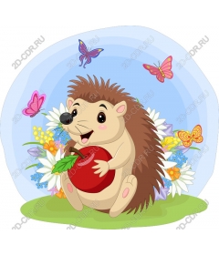  Adorable Hedgehog with Apple