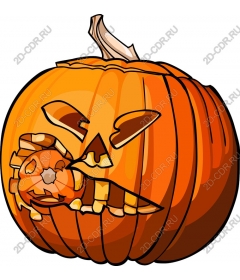 Spooky pumpkin on Halloween