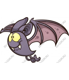 Funny cartoon bat