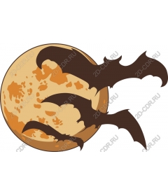  Full moon with bats