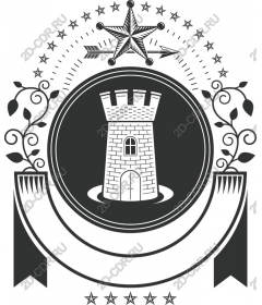 Vintage tower with decorative elements