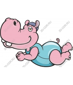 Playful Hippo Cartoon