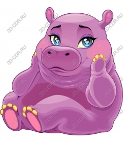  Charming purple Hippo