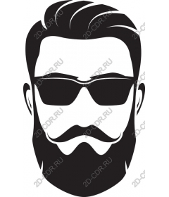  Stylish bearded man in sunglasses