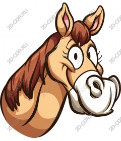 Fun cartoon horse head