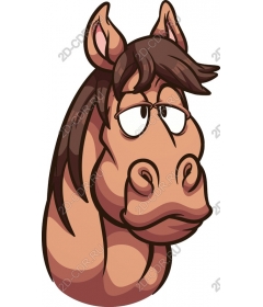 Playful cartoon-horse