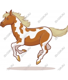 Playful trotting horse