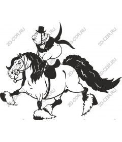  Fancy gentleman on horse
