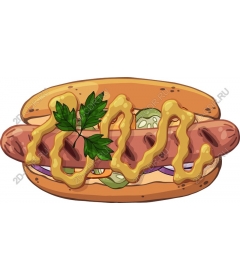  Яркий хот-дог