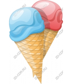 Delicious ice cream cones