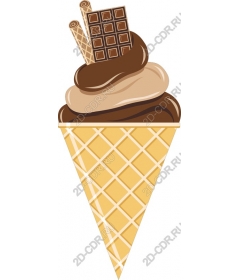  Chocolate ice cream cone with Delight