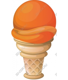  Juicy orange ice cream cones