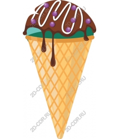 Delightful ice cream cone