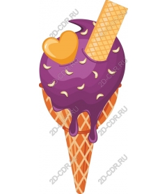 Яркое фиолетовое мороженое Delight