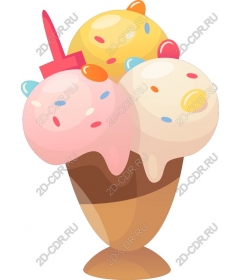 Delicious ice cream sundaes