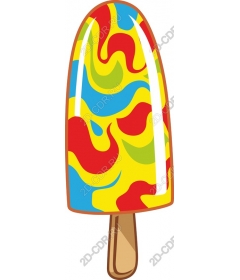 Summer delight: colorful Popsicle