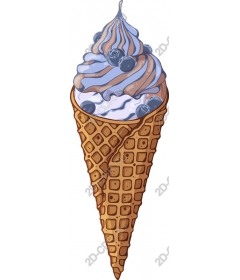  Gorgeous soft ice cream with the taste of blueberry