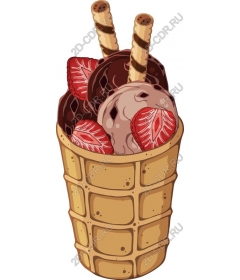 Delightful ice cream cone