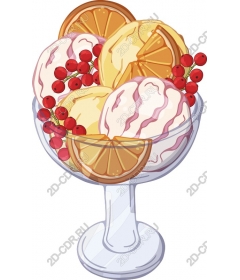 Amazing ice cream and berries Sunday
