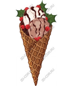 Holiday ice cream cone