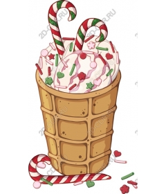 Holiday ice cream cone