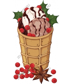 Holiday ice cream cone