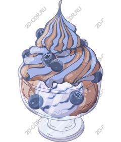 Черничное шоколадное мороженое Delight