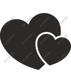  Elegant Two Hearts