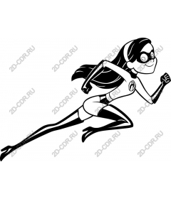 Superheroine in motion