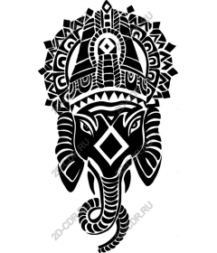 Stylized elephant head