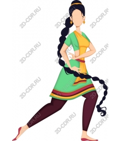  Confident woman in traditional clothes