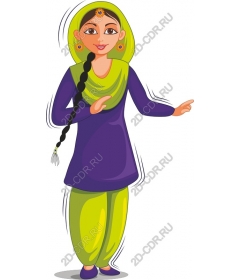 Bright traditional woman