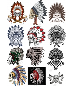 Skull Headwear Set - 12 unique items