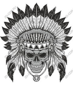 Headdress in the shape of a skull native American