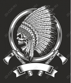 Brutal Indian headdress Skull