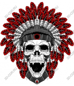Headdress in the form of ferocious skull