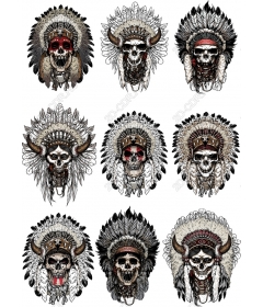 Tribal Skull Set