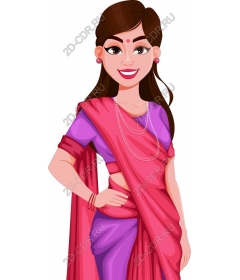  Bright traditional woman