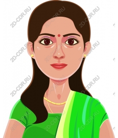 Traditional woman in elegant outfit