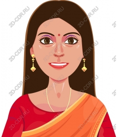  Traditional woman in Sari