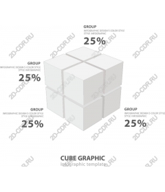  Шаблон графической инфографики куба