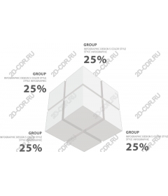 Шаблон инфографики 3D-куба
