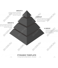  Шаблон инфографики «Пирамида»