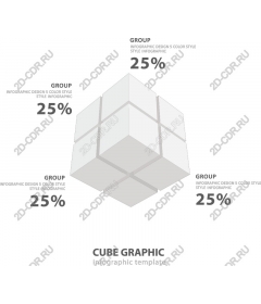 Шаблон графической инфографики куба
