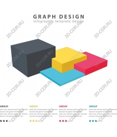  Яркий шаблон 3D-инфографики