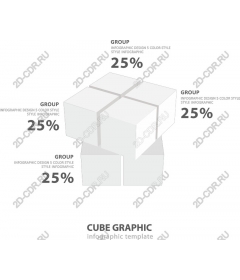  Шаблон графической инфографики куба