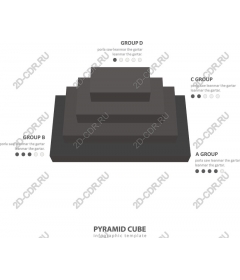  Шаблон инфографики «Пирамида-куб»
