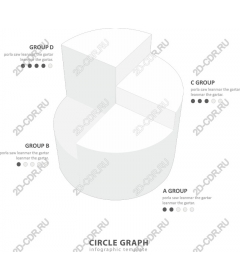  Шаблон инфографики 3D-круговой диаграммы