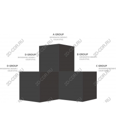  Трехмерная инфографика с цветовыми группами
