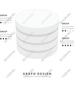  Трехуровневая круговая сгруппированная инфографика данных